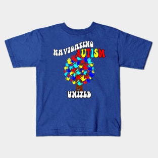 Navigating Autism Awareness & Acceptance Kids T-Shirt